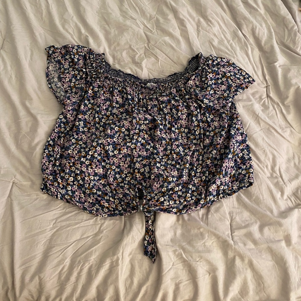 floral off the shoulder top!!!